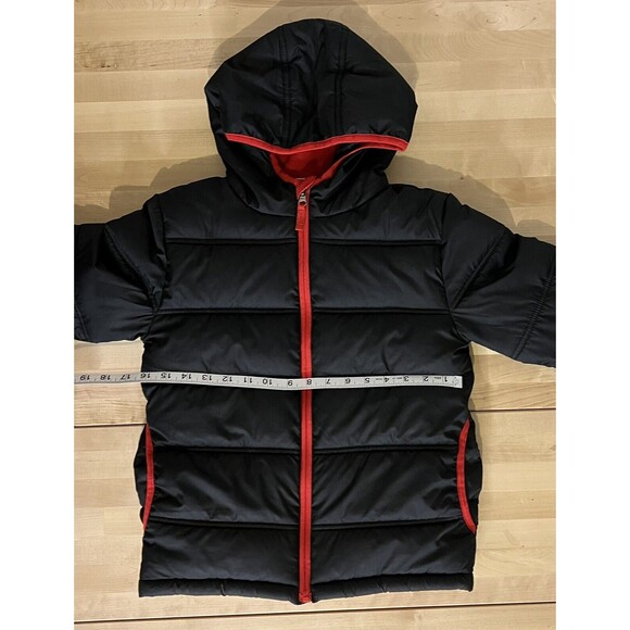 Youth/Kids Puffer Winter Jacket by Faded Glory Size M (8), Black and Red - Picture 10 of 10